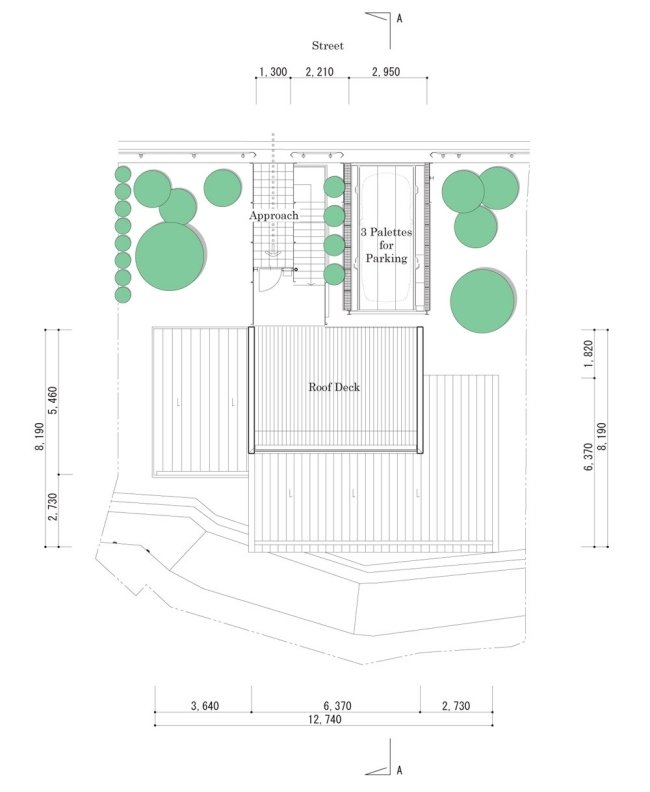 svah posledného poschodia domu od kenji yanagawa