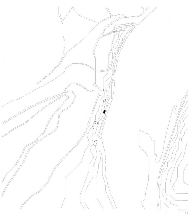 moderný víkendový dom-jazero-lhvh-architekti-gelaende-skica