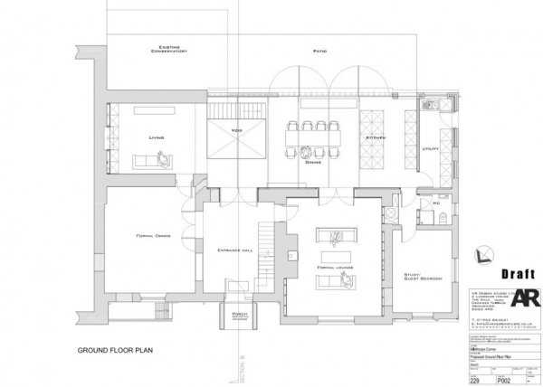 prízemné domové sklo ako prístavba starého domu