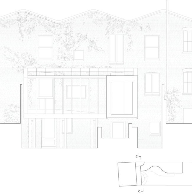 Blueprint House Terrain Single Story View Terén domu, jednoposchodový pohľad vyššie