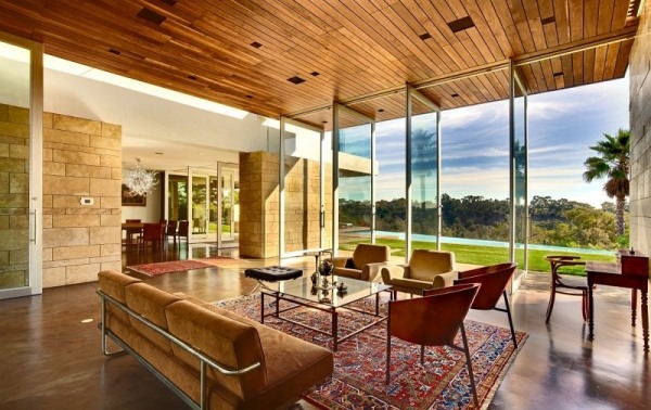 moderný dizajn domu v tichej palisádovej obývačke