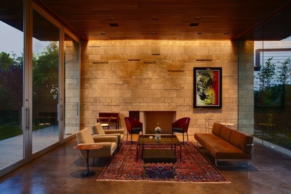 moderný dizajn domu v tichomorských palisádach s panoramatickým výhľadom