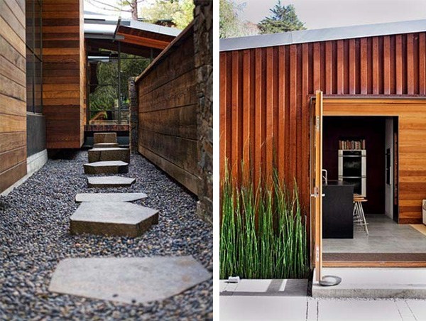 Moderná drevená vila v San Franciscu - kameň Moderná drevená architektúra v San Franciscu - kameň