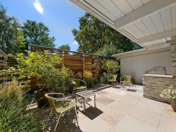 Terasový nábytok záhradné terasy kamenné dosky Terasa, záhradný gril