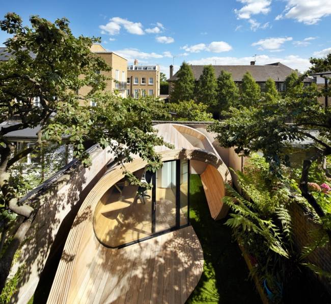 prehľad záhradného nádvoria, konštrukcia dreveného pavilónu, platforma5