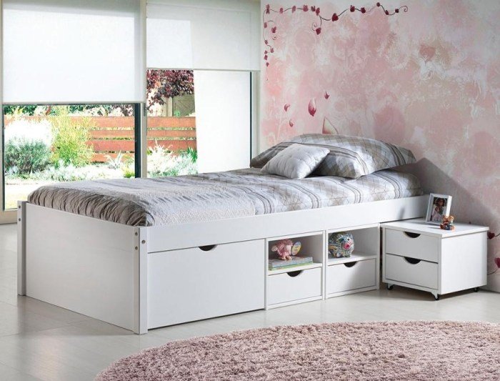 moderné úložné lôžko-posteľ-do-borovice-masívne drevo-biela-prepojenie