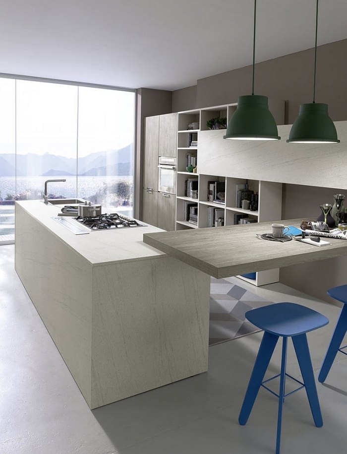 Kuchynská kolekcia Made in Italy-pracovná doska funguje ako jedálenský stôl kuchyňa-kolekcia-taliansky-dizajn-pracovná doska-funguje-ako-jedálenský stôl