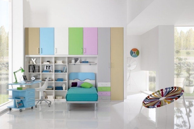 zostava detskej izby-chlapec-modro-bielo-farebne-predne skrine