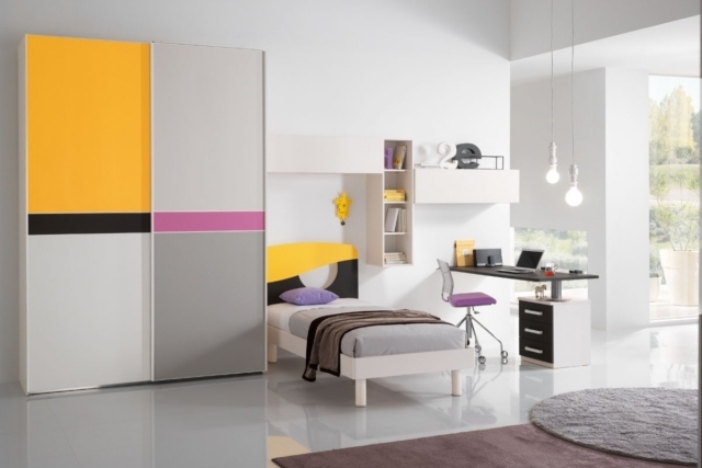 zariadenie detskej izby-nábytok-unisex-sivožltý