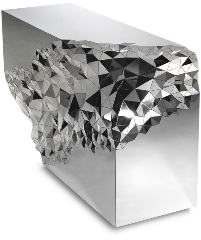 zrkadlový povrch hviezdny konzolový stôl dizajn jake phipps zrkadlový povrch dizajn stolíka hviezdnej konzoly od jake phipps