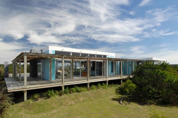 elegantný dizajn - modrá fasáda