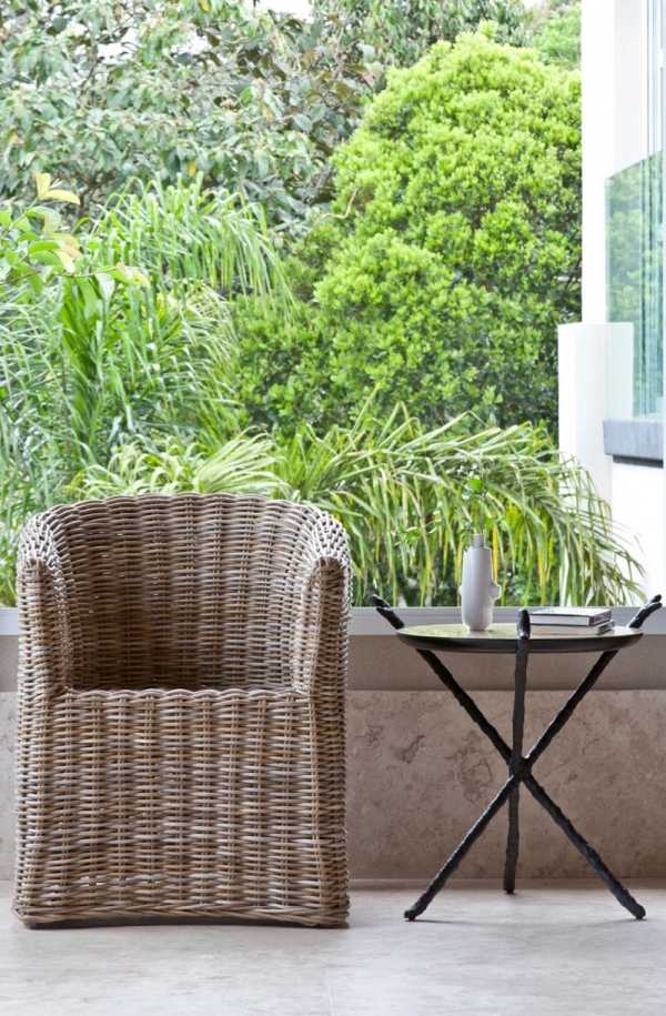 prútený nábytok terasa sedliacky dom dizajn v sao paolo