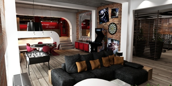 Moderný plochý bakalársky pokerový stôl Moderný bytový bakalársky pokerový stôl