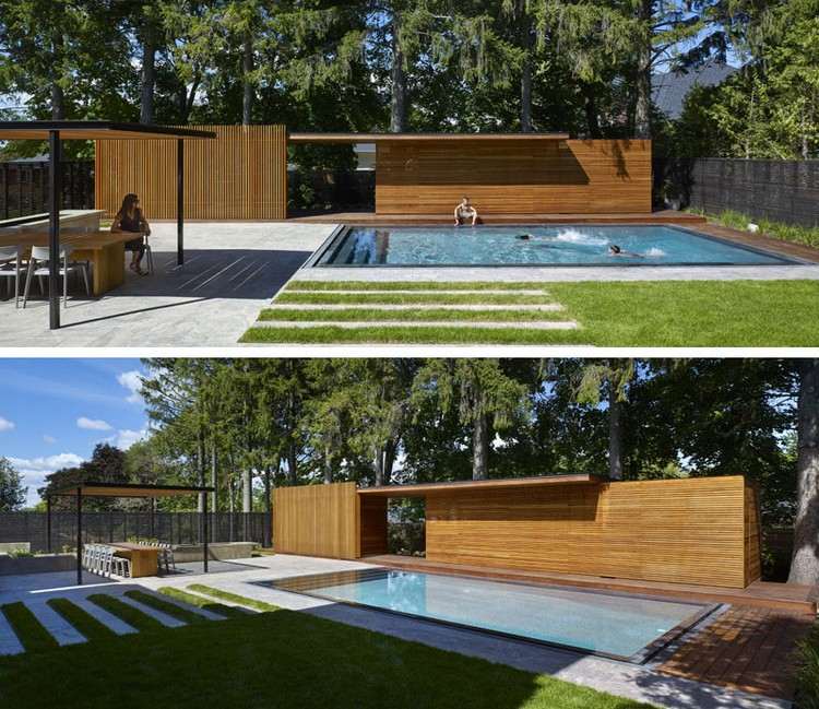 bazénový dom-drevená záhrada-súkromie-obrazovka-bazén