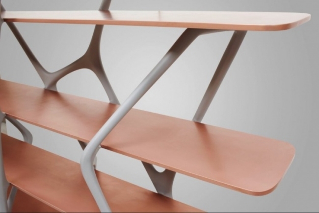 geometrické tvary moderný dizajn políc od duchaufourlawrance