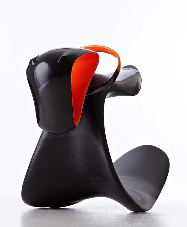 oranžový moderný koncept hojdacích zvierat