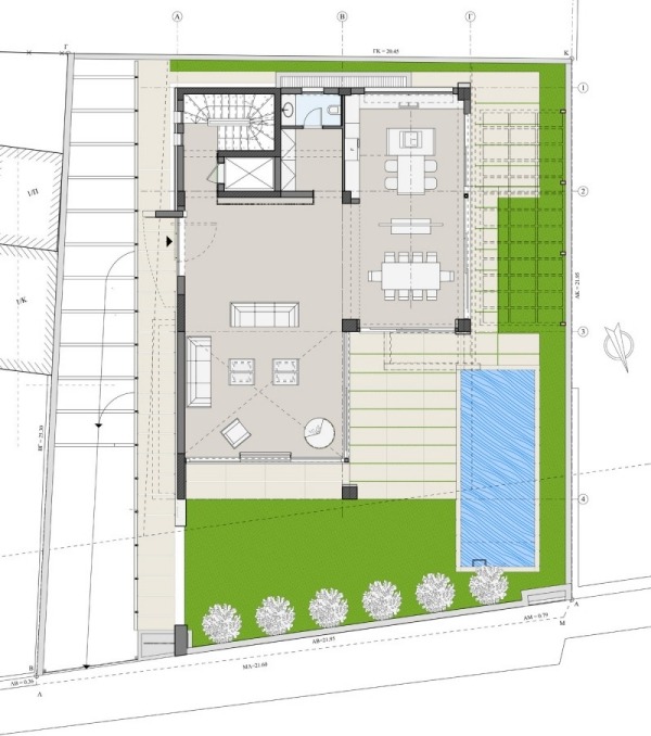 Koukourakis Associates z Grécka architektonické plány Plán Koukourakis Associates Grécko