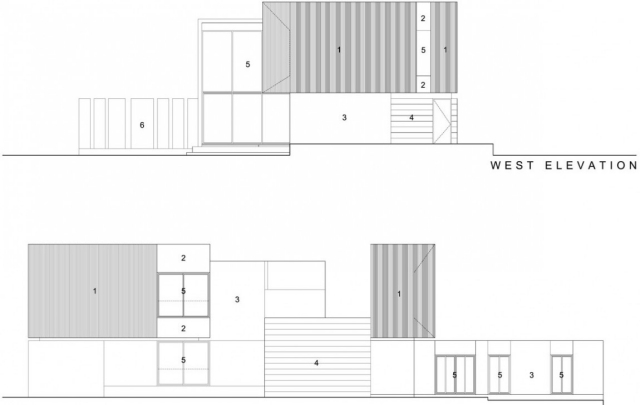 moderný dom aad architekti prierez na západ