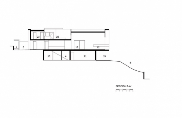 moderný kockový dom s geometrickými tvarmi pôdorysom