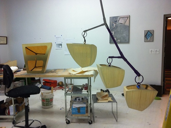 andrea clair štúdiový prívesok ľahký moderný dizajn impozantný bambus inšpirovaný Japonskom