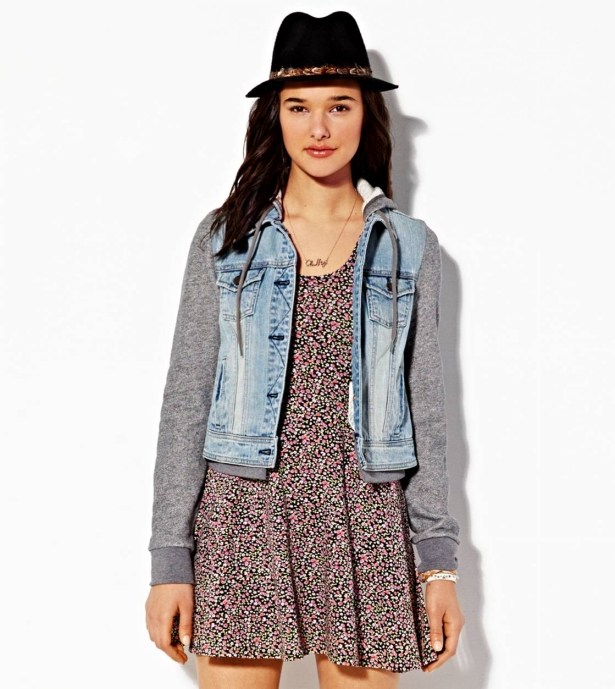 Party Time - bunda bez rukávov so šatami denim-fashion-trendy-2014-sako-saty