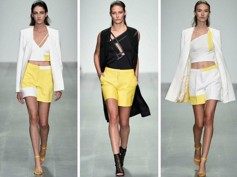 David Koma predviedol elegantný dvojparťák Módne trendy-jar-leto-2015-krátke nohavice-david-koma