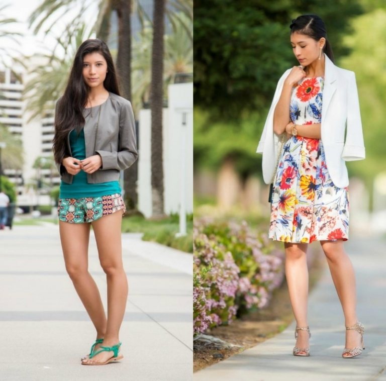 Letné šaty a šortky s kvetinovou potlačou Módne trendy-leto-2015-kvetinové motívy-nápady