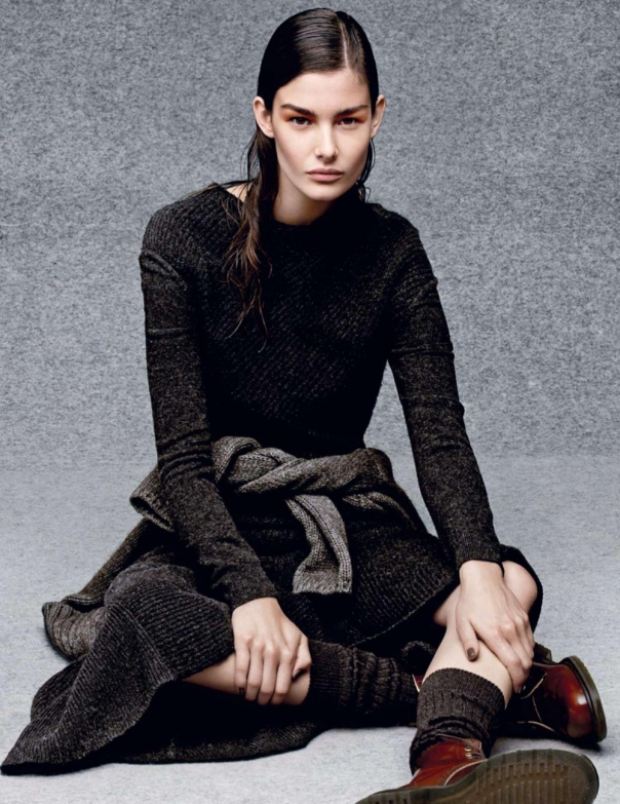 Módne kolekcie Calvin Klein-jeseň-zima-2014-pletená manžeta-rolák Módne trendy-jeseň-zima-2014-úplet-manžeta-rolák