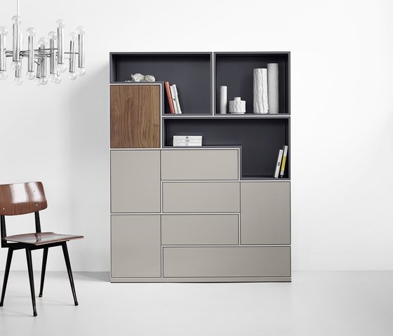 modulárne policové matné krémové predné diely