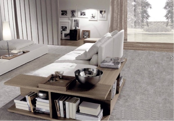 modulárna sedacia súprava integrovaná knižnica dominio frigerio