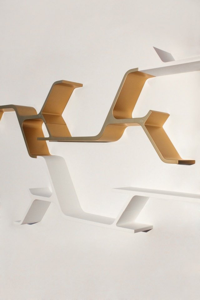 modulárna nástenná polica drevo biele kompozície sinapsi modulárny dizajn nástenná polica drevo biele kompozície sinapsi