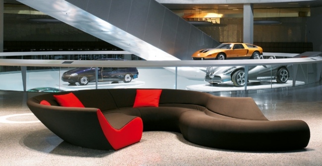 Kruhová sedacia súprava Mercedes-Benz Museum-Stuttgart Walter Knoll UNStudio