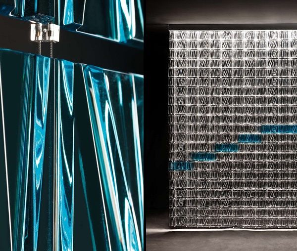 modulárny systém sklenené akvamarínové deliace osvetlenie miestnosti modulárny systém sklenené akvamarínové deliace osvetlenie miestnosti