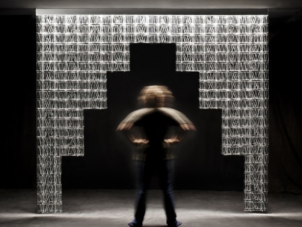 dlaždice fabbian dizajn krištáľové sklenené prvky osvetlenie rozdeľovača miestnosti dlaždice fabbian krištáľové sklenené prvky osvetlenie rozdeľovača miestnosti