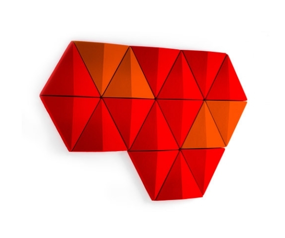 Červený modul Abstracta Design