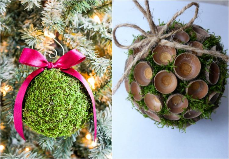 čiapočky od žaluďa ozdoby na vianočný stromček bižutéria ozdobte machové gule