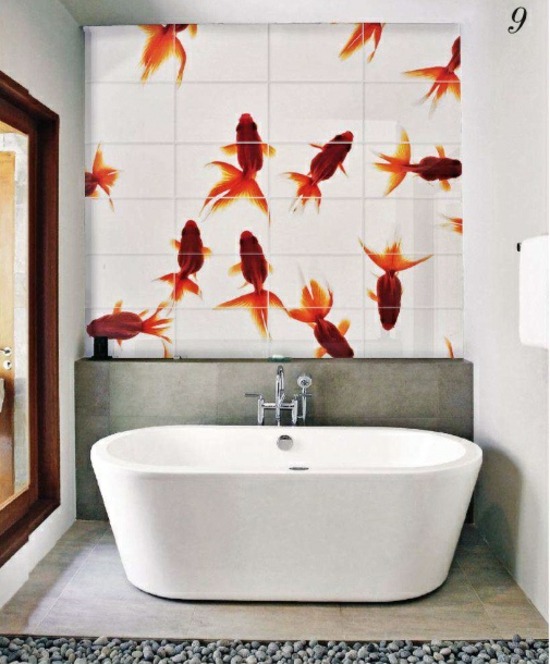 Kúpeľňová dekorácia na stenu Kúpeľňová dekorácia na stenu