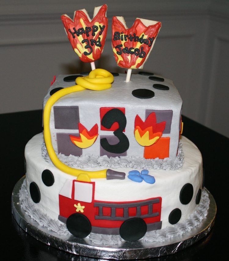 motív hasičskej brigády-chlapec-narodeniny-torty