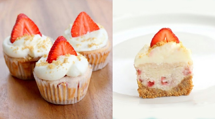 Vanilkové jahodové muffiny