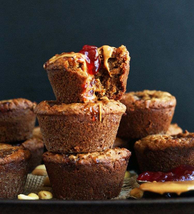 muffiny bez vajec recepty ovsené vločky arašidové maslo ľanové semienko