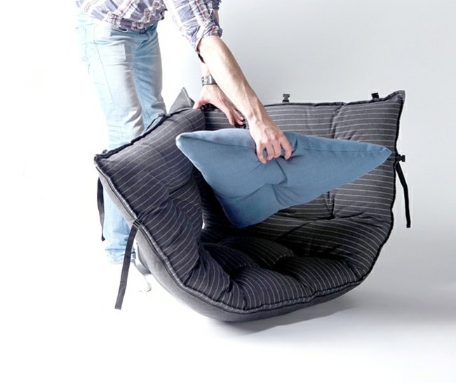 Vyrobte si vankúše so sivomodrou