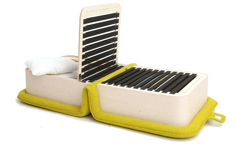 dizajnové kreslo rám postele úložný priestor vankúš matrac lamelový rošt