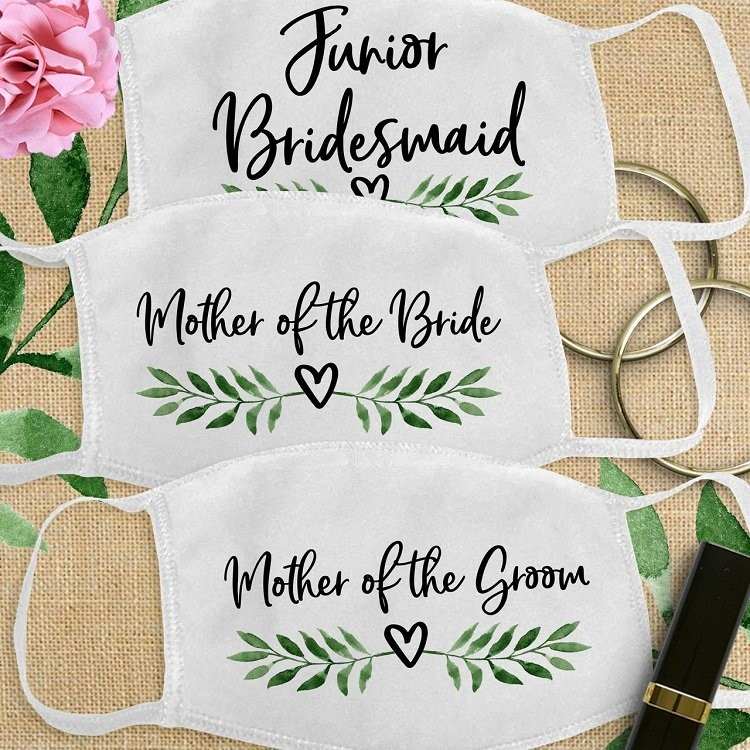 Svadobné ústne masky pre hostí Chrániče úst Trend svadobné doplnky