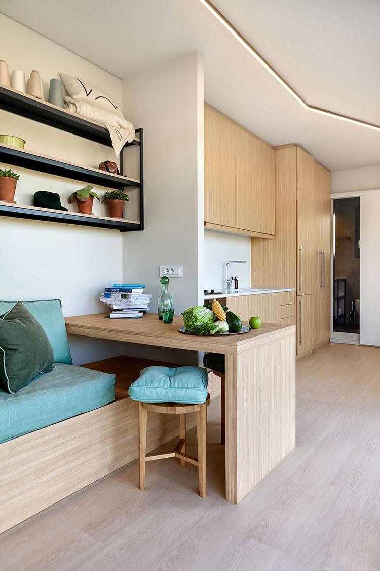 organický nábytok ľahký drevený energeticky účinný kontajnerový dom