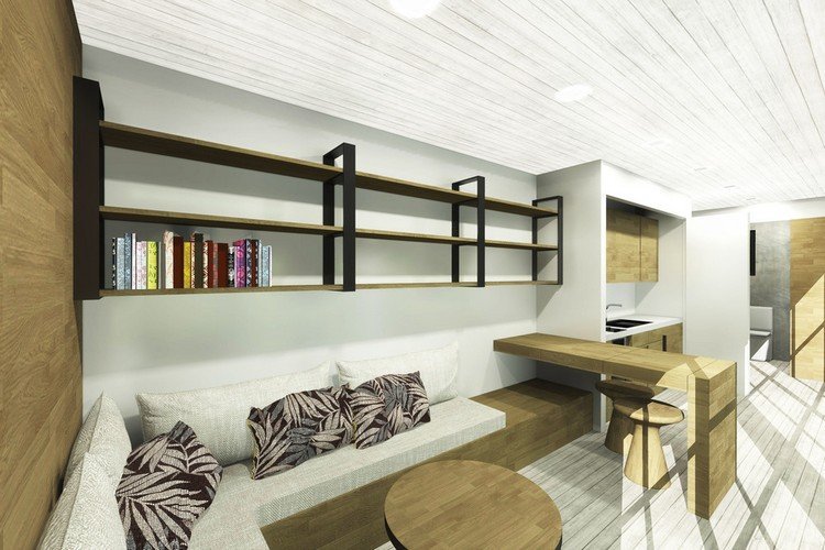 energeticky efektívna vizualizácia obytného priestoru kontajnerového domu