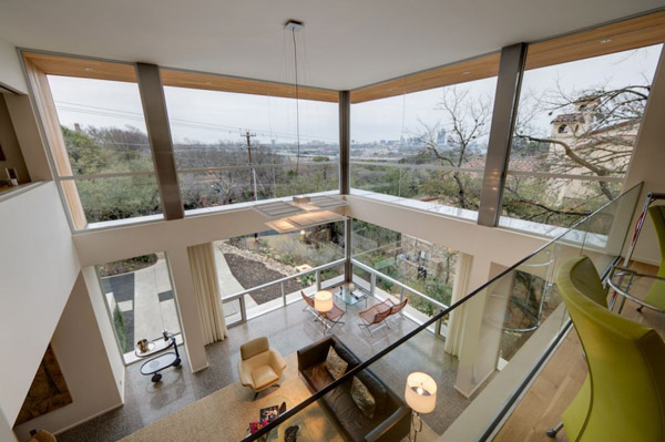 Pasívny solárny dom v Texase - moderný interiér