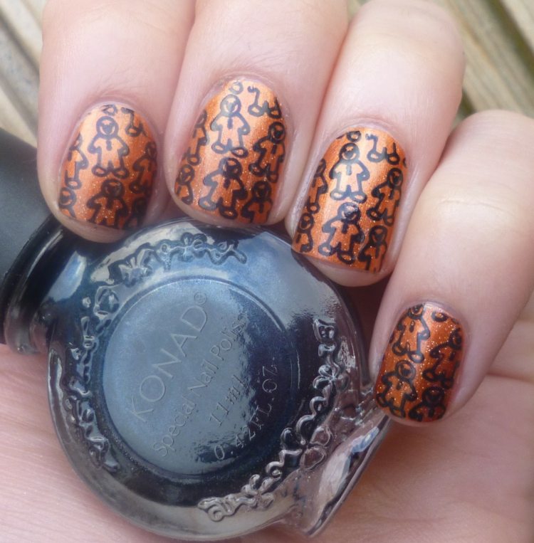 Skombinujte trblietavú farbu v oranžovej farbe a nálepky Nápady na dizajn nechtov Samolepky na nechty