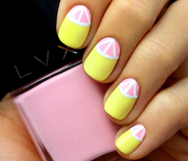 nechtový dizajn-žltá-urob si sám-grapefruit-ružová