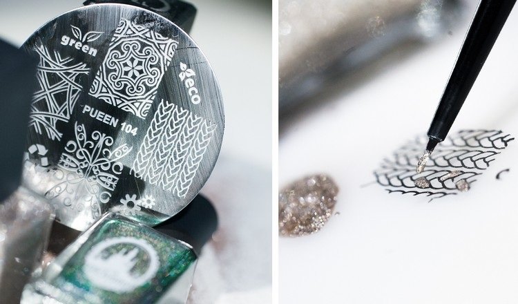 Farbte fóliu na nechty podľa želania pečiatka na nechty-šablóna-aplikácia-vzor-nechtu-urob si sám-nápad