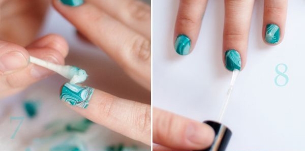 nechtový dizajn na imitáciu myšlienok návod-prebytočný lak-tampóny